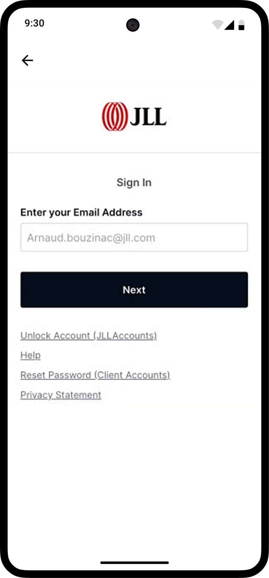 5 JLL Login authentication