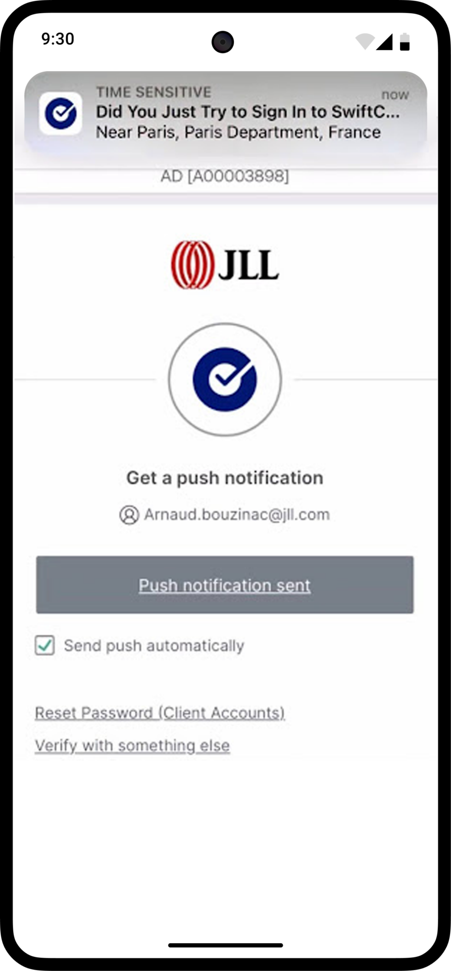 7 JLL authenticate push