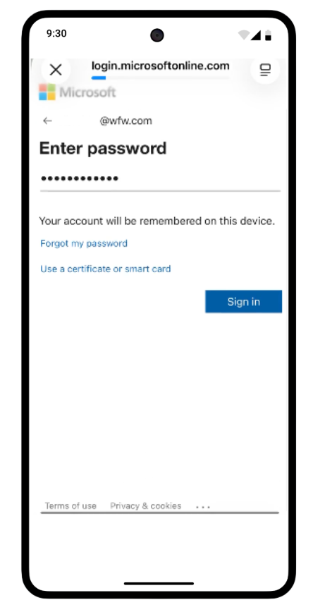 GOOGLE EntraID Verify WFW