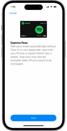 Spotify Apple Express Pass